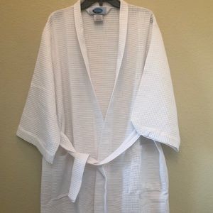 Terry Town One Size Waffle Weave Long Robe NWOT